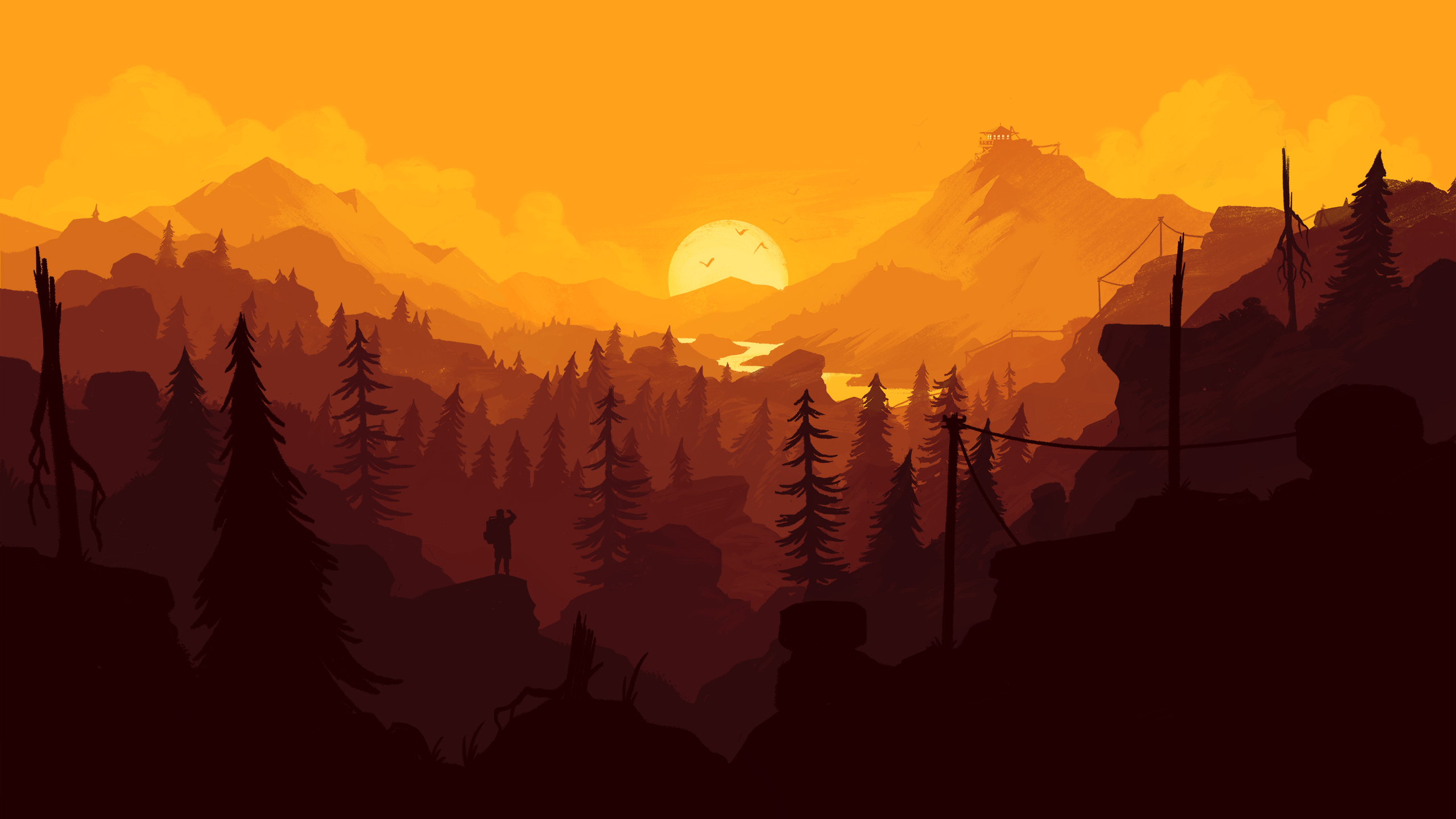 Minimalist Wallpaper from Firewatch : r/wallpapers